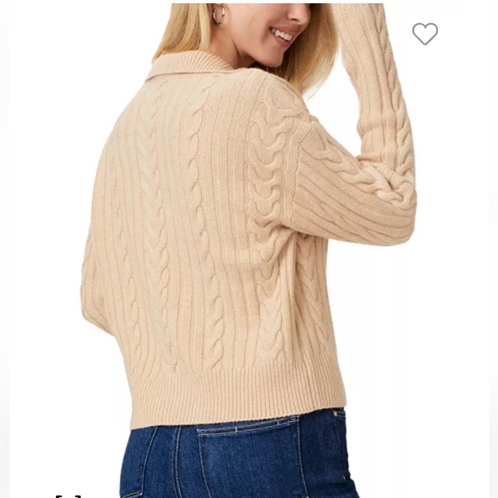 Paige Maylene Sweater-LARGE- in came, wool blend - Picture 3 of 6